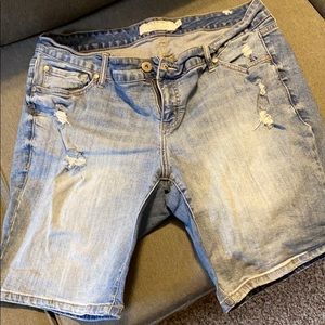 Torrid distressed Bermuda shorts
